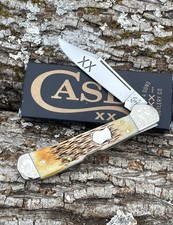 CASE XX ** 2012 MINT SET BRUNT MOLASSES LARGE COPPERLOCK KNIFE KNIVES