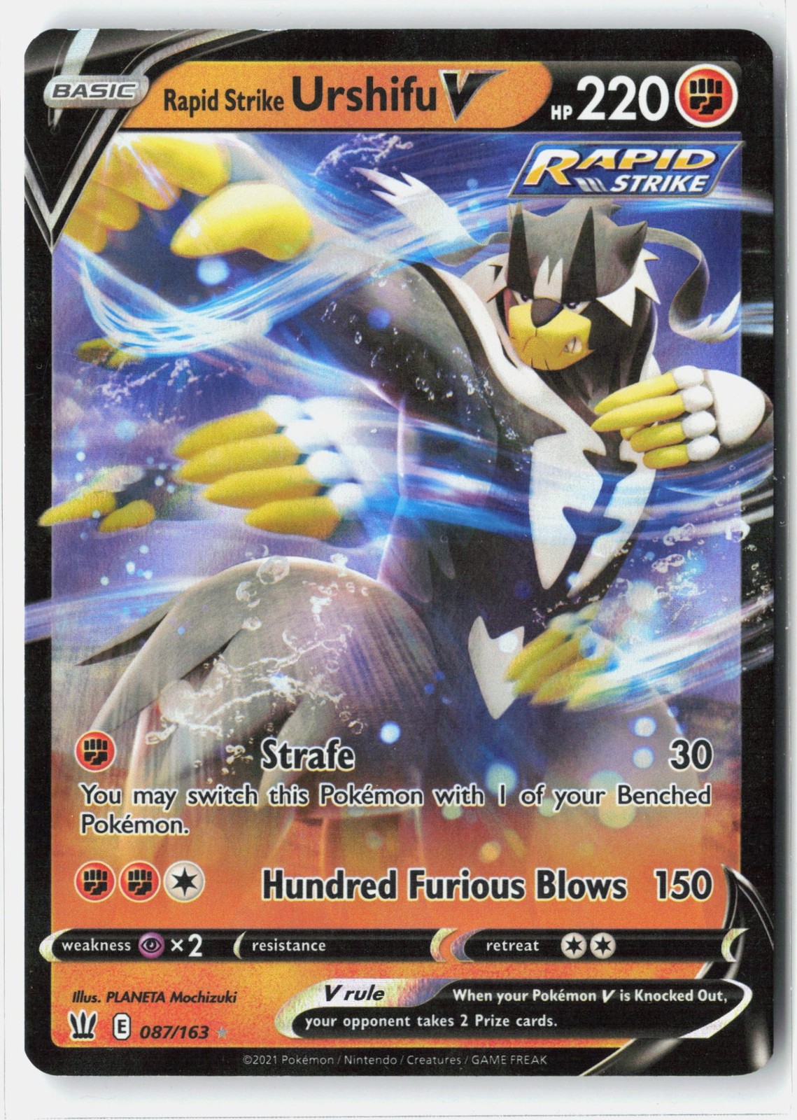 Rapid Strike Urshifu V Holofoil NM EN 087/163 SWSH05: Battle Styles