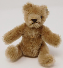 1965-66 11cm Steiff 5311,02 ORIGINAL TEDDY Flexible Bear Caramel Mohair Button