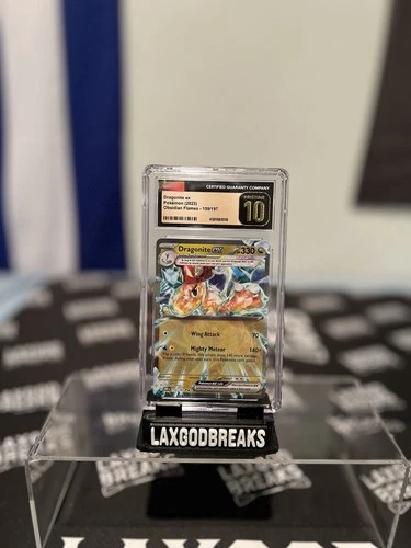 2023 POKEMON OBSIDIAN FLAMES HOLO #159/197 DRAGONITE EX CGC 10 PRISTINE