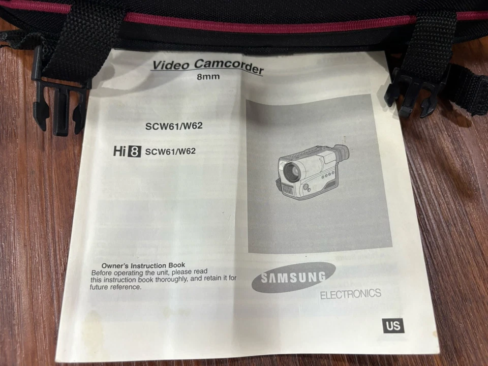 Camcorder Samsung SCW61/62 8mm Camera Hi8 8mm Cassette Tested Works With Case - Image 3 of 4