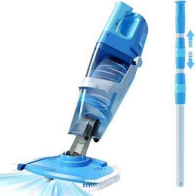 Cordless Pool Vacuum, 1950 GPH Powerful Suction, Handheld Pool Cleaner with Tele