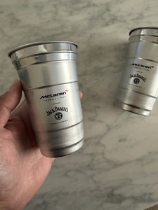 McLaren Formula 1 Team Jack Daniels Aluminum Cups Set of 2