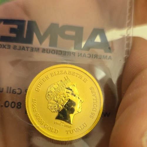 APMEX American Bald Eagle 2023 1/4 oz Gold Coin 0.9999 Tuvalu