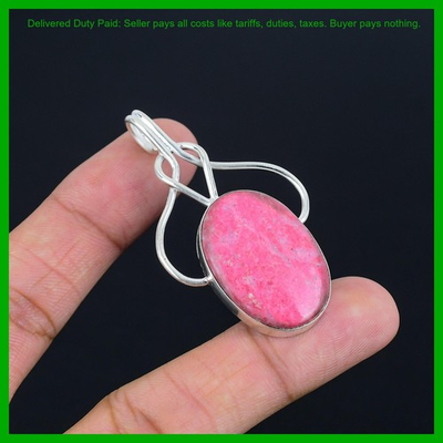 #ad Black Friday Deal Thulite Gemstone Sterling Silver Ethnic Wedding Gift Pendant $25.90