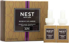NEST New York Moroccan Amber Smart Home Fragrance Diffuser Refill, Set of 2