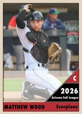 Matthew Wood 2026 AFL Custom Baseball Card Milwaukee Brewers AFL26-180