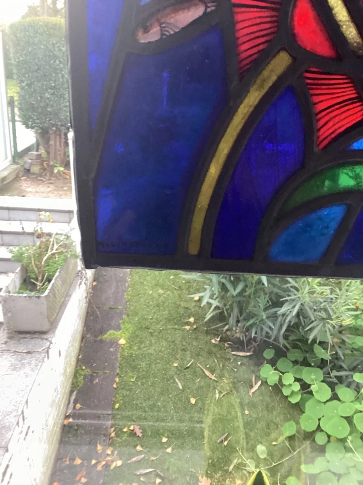 Bleiverglasung/Fensterbild, Fische, signiert H. Liedtjens - Bild 4 von 4