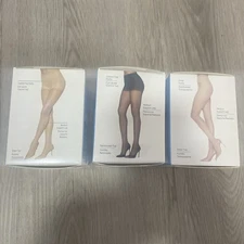 L'eggs 2 Pair Sheer Energy Medium Support Control Top Pantyhose Suntan Size Q