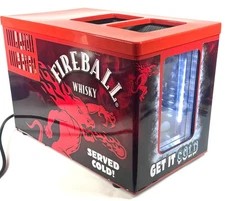 Fireball Whiskey SD05 Bottle Freezer Chiller 5th Double Bottle Space Light WORKS