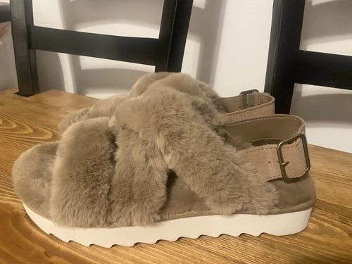 Koolaburra UGG ciabatte sandalo donna pelliccia slide taglia 10