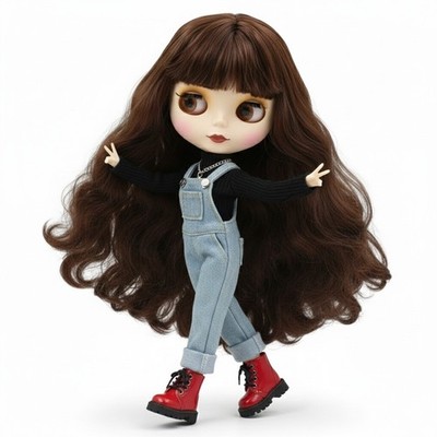 Blythe Doll Your Style White Skin Matte Face Brown Hair from Factory 4 Eye Color