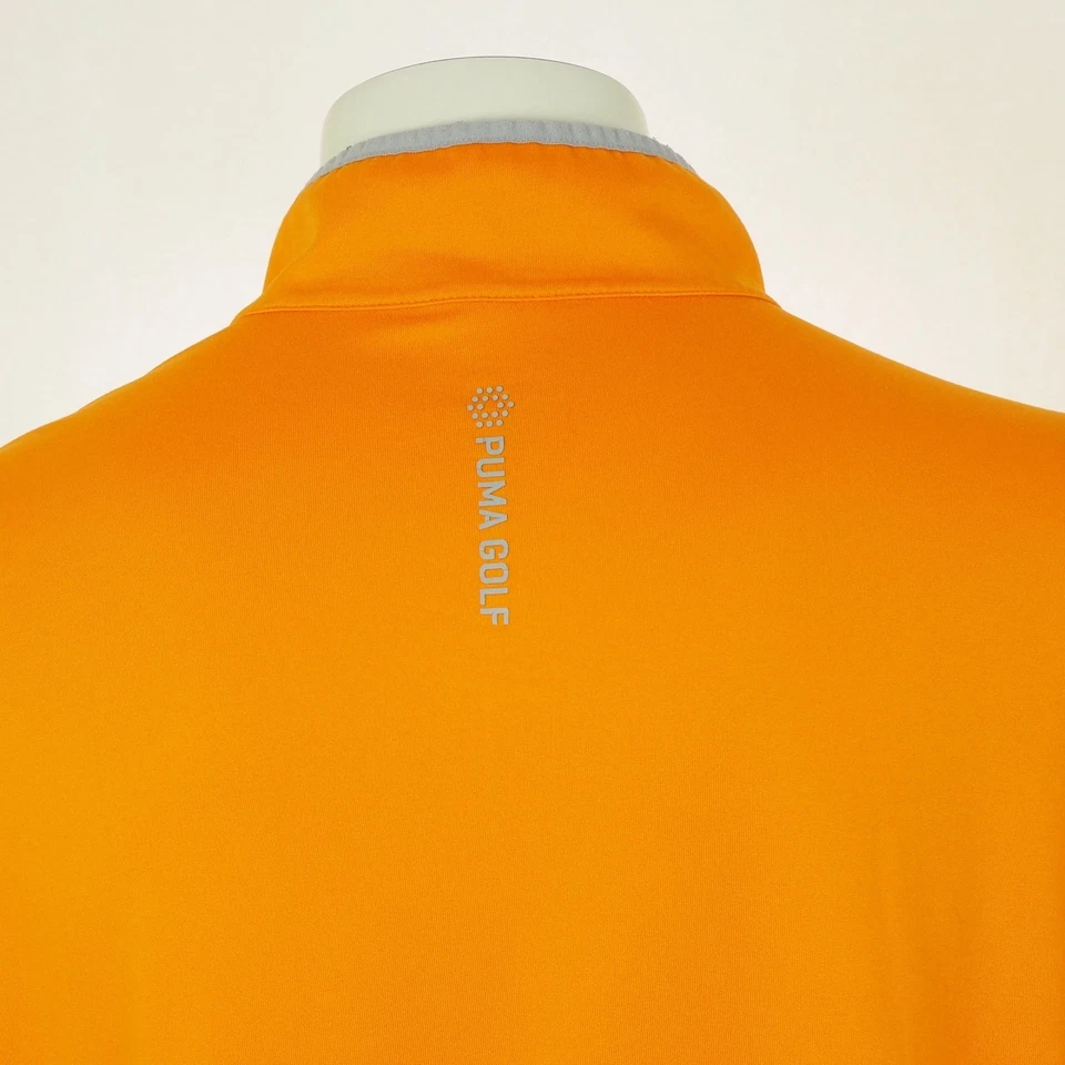 Puma Golf Pullover Shirt Mens 2XL XXL Orange 1/4-Zip Performance Wicking Blend - Image 4 of 4