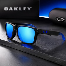 Oakley Holbrook OO9102-21 Matte Black Blue Fade Polarized Sunglasses