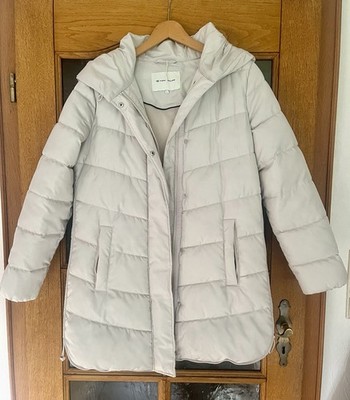 Tom Tailor Ladies Quilted Hooded Jacket Beige Size L Genuine New