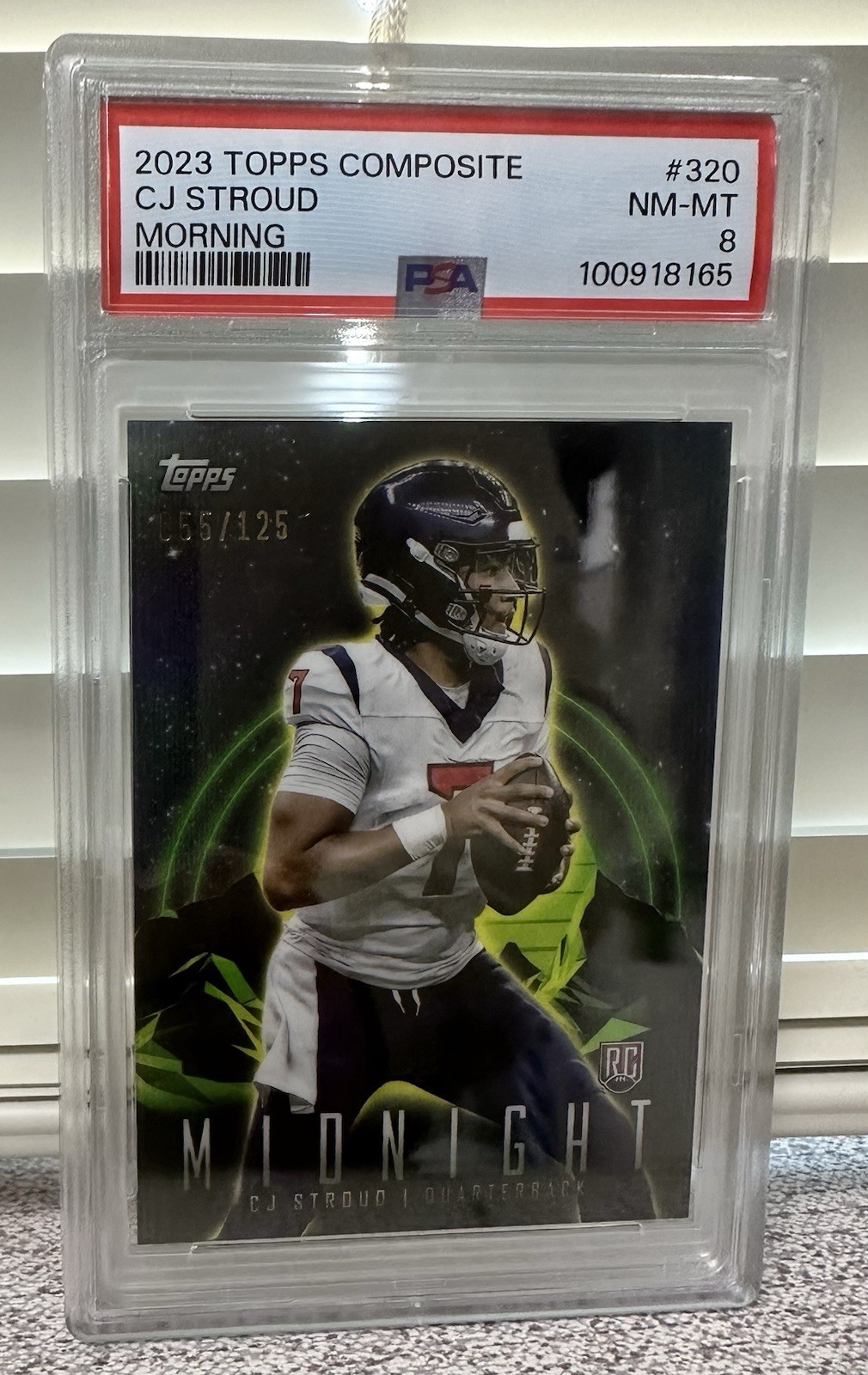 2023 Topps Composite - Midnight C.J. Stroud #320 Morning /125 RC PSA 8