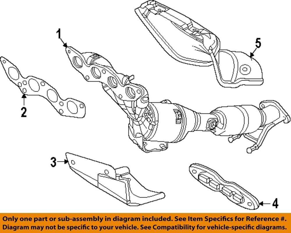 FORD OEM 12-22 EcoSport Exhaust System Manifold-Mnfd WConverter Gasket ...