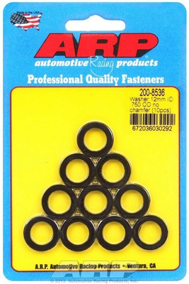 #ad ARP Black Washers 12mm ID x 3 4 OD 10 200 8536 $23.98
