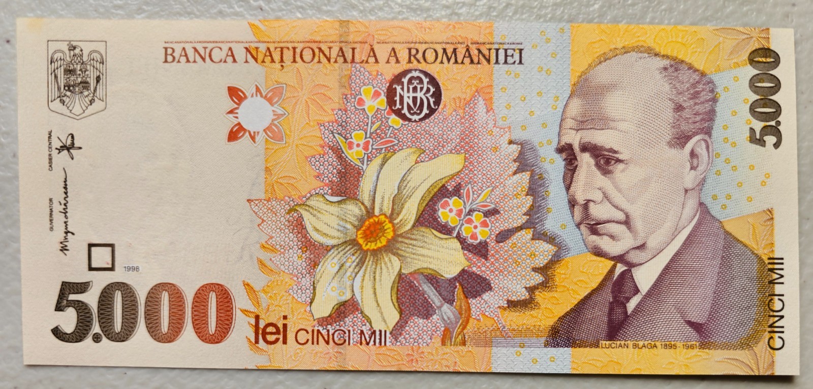Romania 5000 Lei 1998 Unc