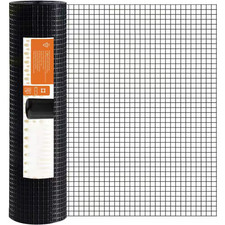 Hardware Cloth 1/2 Inch 48X100' 19-Gauge Black Vinyl Coated Chicken Wire Mesh Ro