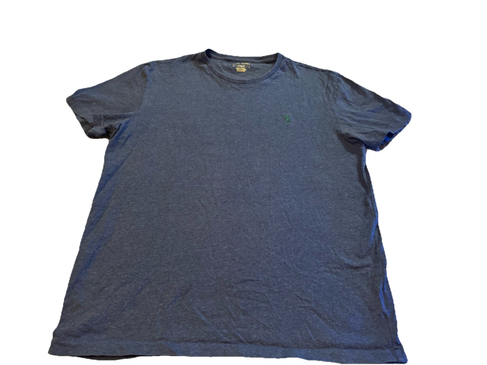 Polo Ralph Lauren t shirt uomo taglia M blu navy con verde pony girocollo maglietta