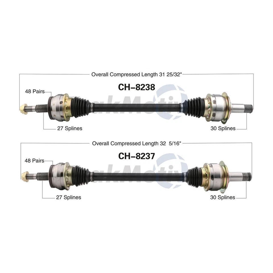 2 ejes traseros Surtrack CV para Dodge Challenger 2011-2014 Foto 3 de 4