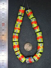MILLEFIORI Murano Glass Beads Necklace Jewelry Antique Africa Venetian Glass Bead
