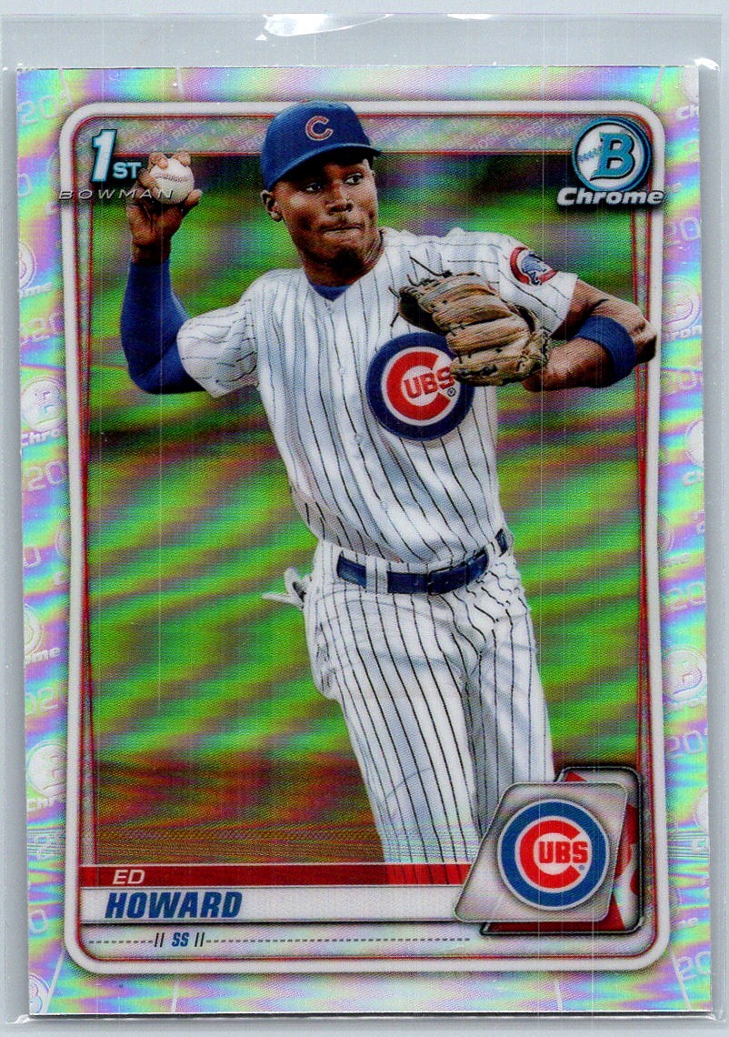 Ed Howard 2020 Bowman Chrome RC Refractor 1st Rookie #BD-98 Chicago Cubs