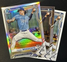 2021 Bowman Chrome Draft Frank Mozzicato Refractor + 1st Prospect #BDC-95 Base