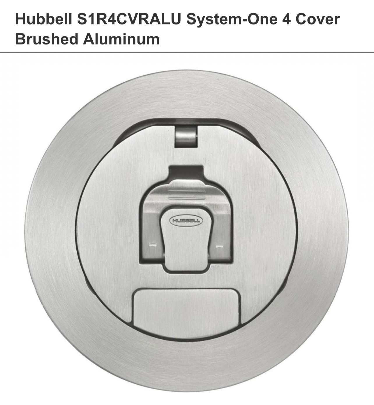 Hubbell S1R4CVRALU System-One 4 Cover Brushed Aluminum (NEW IN BOX)