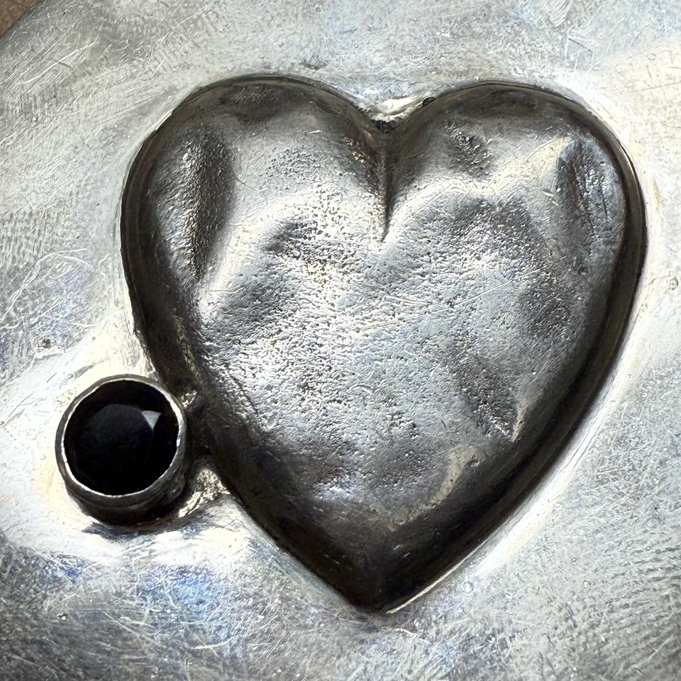 Pingente medalhão maciço echo of the dreamer MV prata esterlina gema 11,5 mm fiança - Imagem 4 de 4