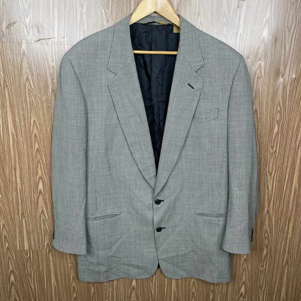 Abrigo deportivo Donna Karan hecho en Italia para hombre 44L multicolor lana texturizada dos botones Foto 2 de 4