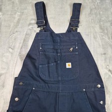 Carhartt Washed Duck Insulated Bib Overall Womens L 12-14 Tall OR4031-W Hunt NWT