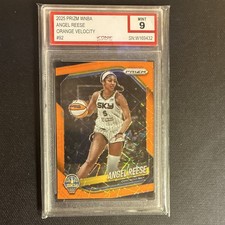 Panini 2025 Prizm WNBA Angel Reese #92 Orange Velocity Prizm Chicago Sky