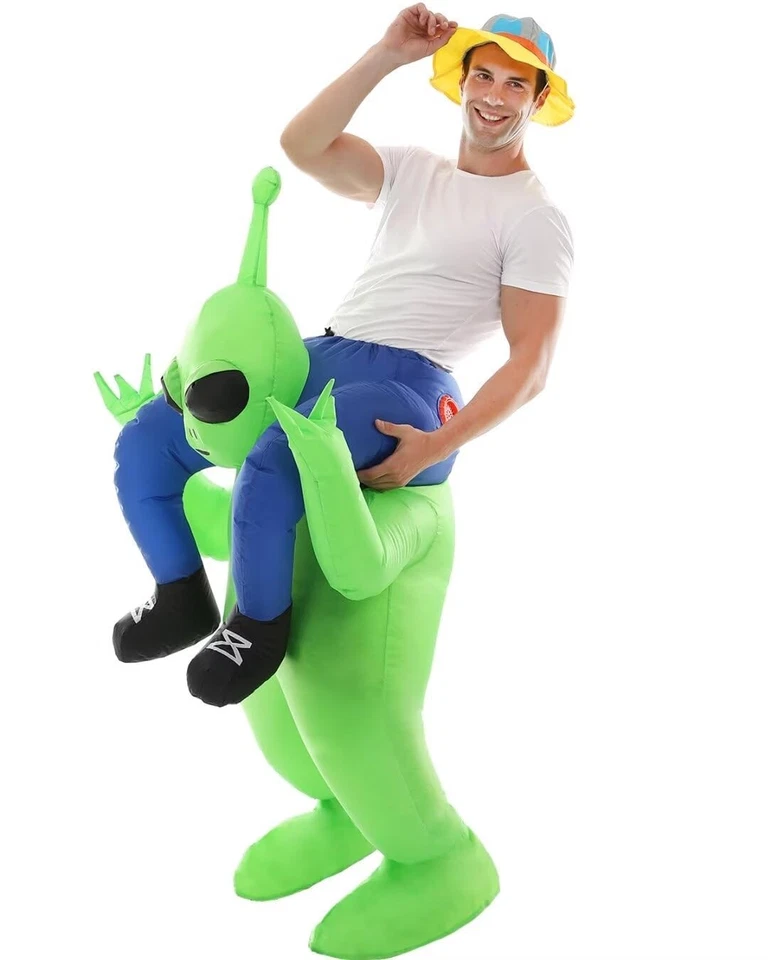 Disfraz de dinosaurio alienígena inflable Halloween disfraces inflables para adultos niños Foto 4 de 4