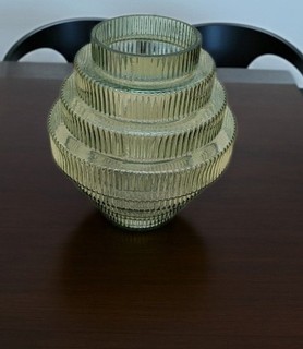 Nordal Rill Vase (Translucent Green Glass) CS H53