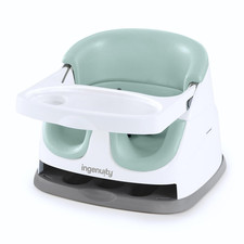 Baby Base 2-In-1 Booster Feeding and Floor Seat with Self-Storing Tray - Mist