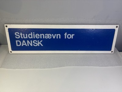 Danish Denmark Acrylschild ''Study Board for Danish'' Schule Höhle Schuppen etc