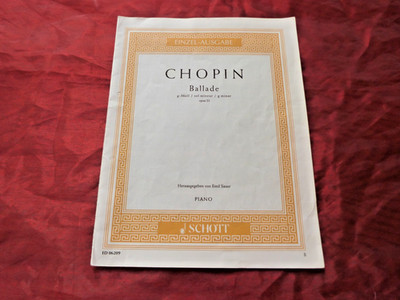 CHOPIN Ballade g-moll opus 23 Noten für Klavier