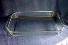 Vintage PYREX 233 Clear Glass 3qt 3L Casserole Baking Dish 13x9x2 Handles