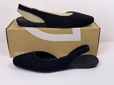 Rothy  s The Almond Slingback Women  s Size 9 Black Boucle 269-013