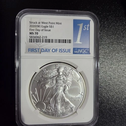 2020W Silver Eagle NGC MS70 FIRST DAY OF ISSUE