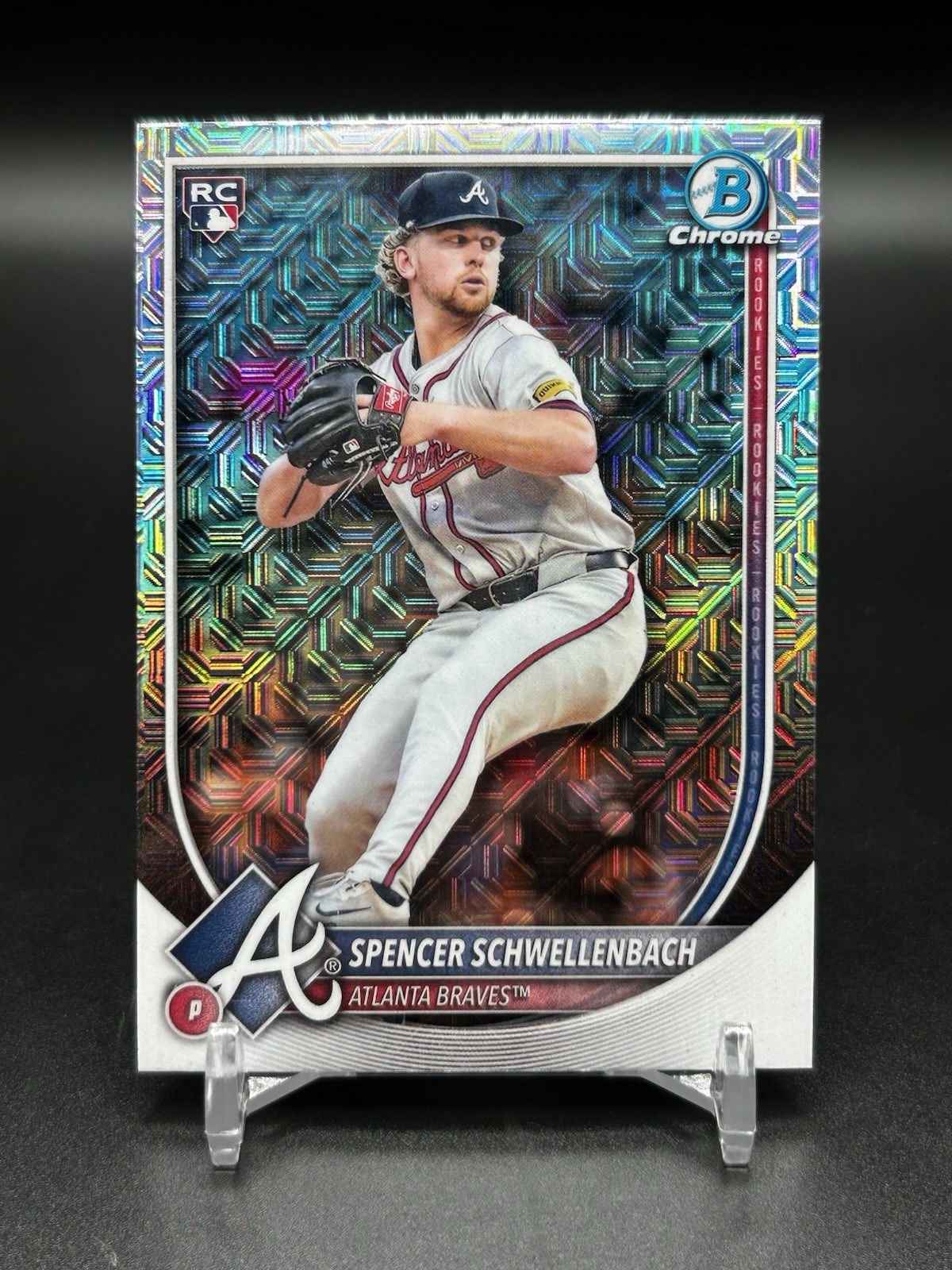 Spencer Schwellenbach Chrome Mojo Refractor Rookie RC 2025 Bowman Card 78 Braves