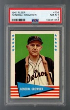 1961 Fleer #102 General Crowder PSA 8 NM-MT #134351557