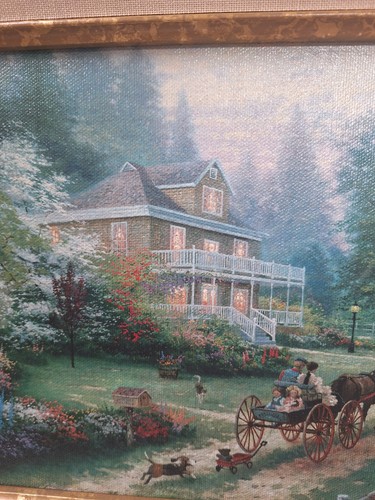 Thomas Kinkade tela incorniciata DOMENICA A MELE HILL (riproduzione) 1999 - Foto 3 di 5