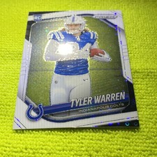 2025 Panini Prizm Tyler Warren White Disco Prizm Parallel Rookie Card #339 RC