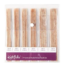 Knit Picks Double Pointed Wood Knitting Needle Set (Sunstruck 6)