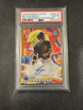 2025 Bowman Chrome Bryce Eldridge Melt Mashers Orange Refractor Auto 8/25 Giants