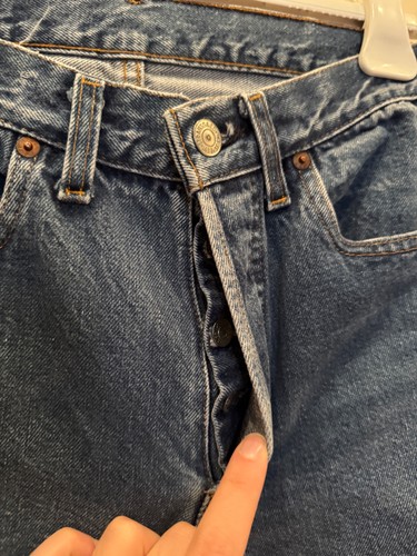 Vintage Levi's 501 1983 Redline Selvedge Denim Jeans Size 29X38 - Picture 11 of 15