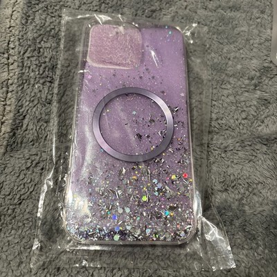 New iPhone 16 Pro Max Case MagSafe Purple Glittery 